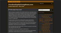 Desktop Screenshot of freedomequitygroupscam.com