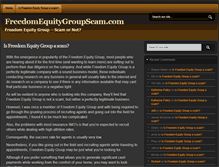 Tablet Screenshot of freedomequitygroupscam.com